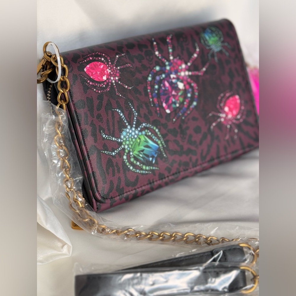 NWT Betsey Johnson🕷️ Spider Crossbody with Removable Chain - Picture 3 of 11